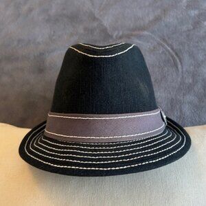 Gray Linen Fedora